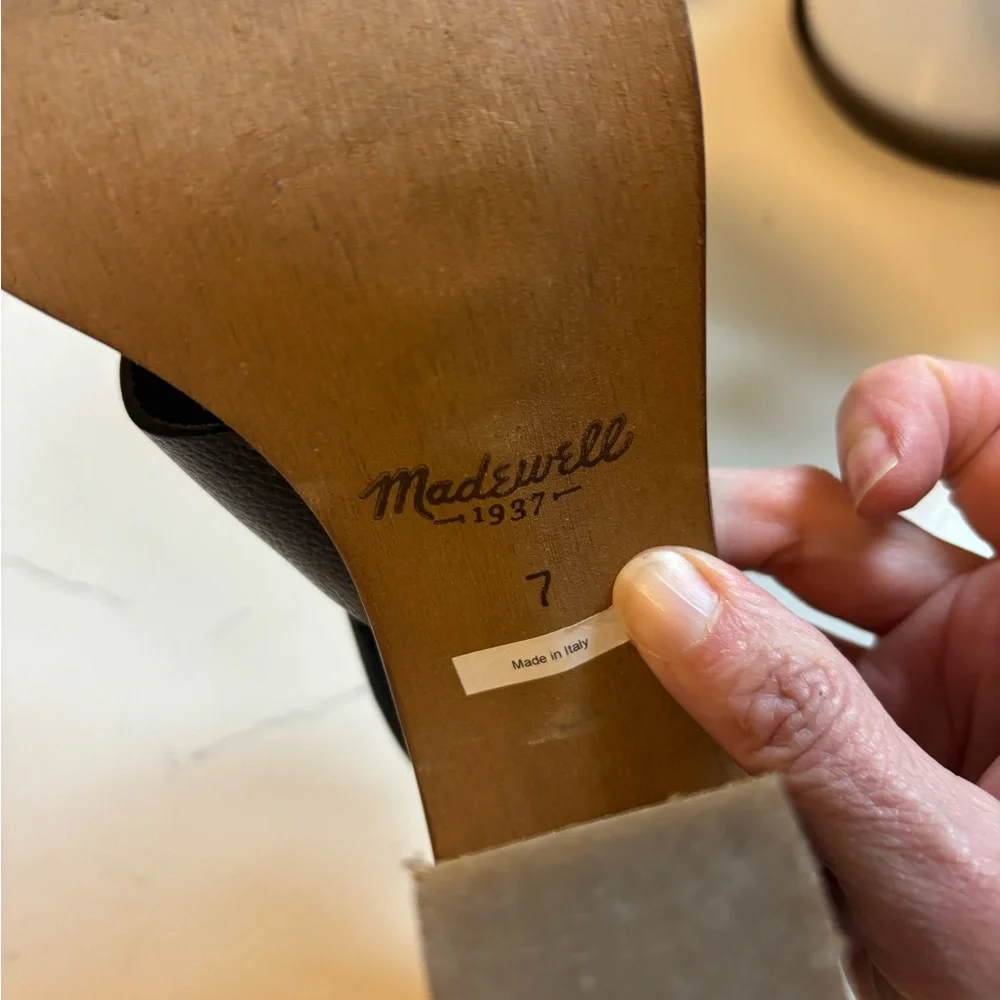 Madewell, Black Leather Heeled Sandals, 7 - Picture 6 of 9